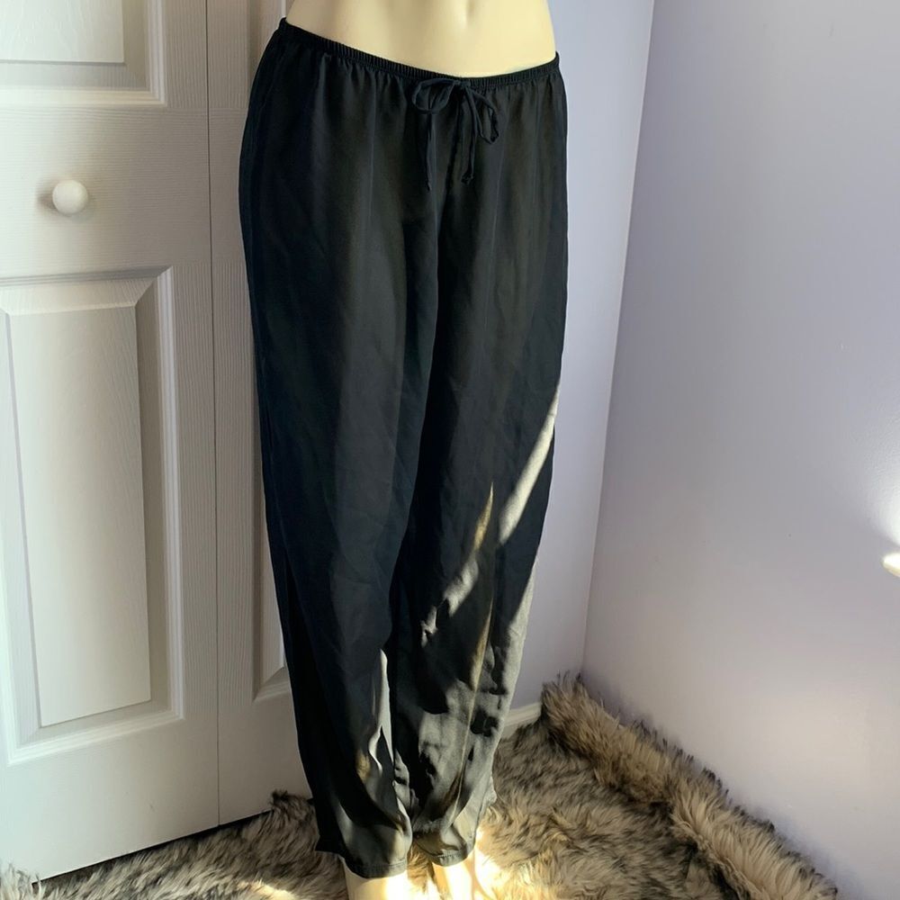St Tropez Swimwear Cover-up Pants Sheer Black 16